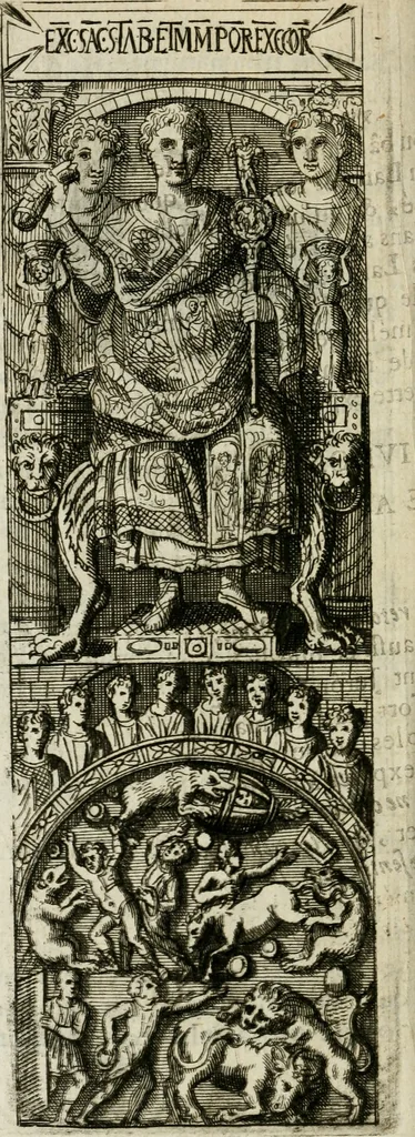 An illustration from De l'utilité des voyages : et de l'avantage que la recherche des antiquitez procure aux sçavans, 1686, leaf 401