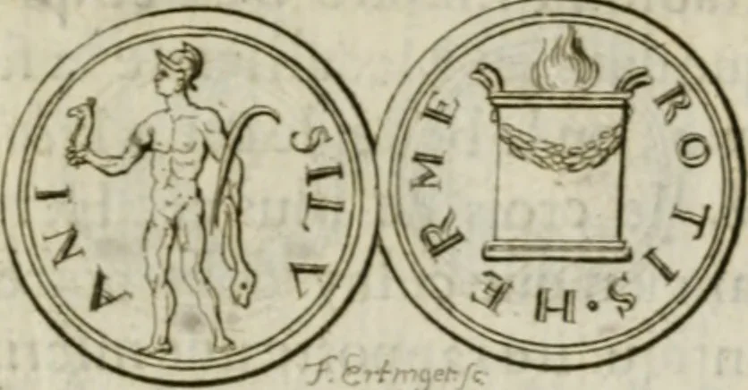 An illustration from De l'utilité des voyages : et de l'avantage que la recherche des antiquitez procure aux sçavans, 1686, leaf 286