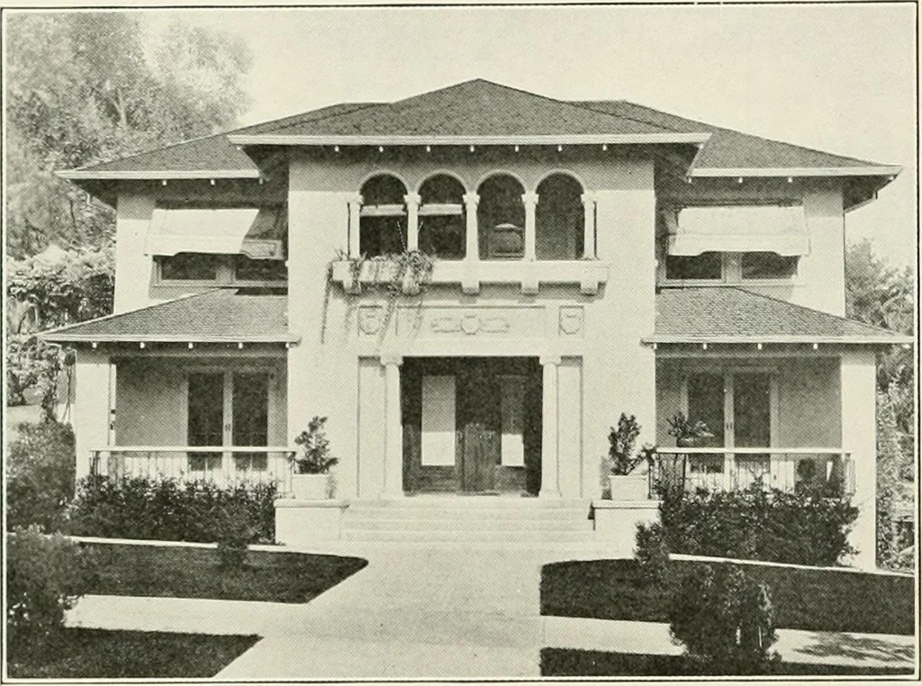 An illustration from De luxe flats : a book on flats and duplex homes ; showing the latest advance designs of this particular type of architecture, published to meet the requirements of all those who desire to study the flat or duplex home in its latest development., 1920, leaf 15
