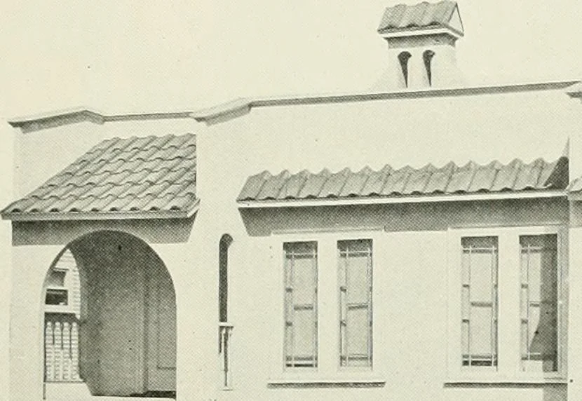An illustration from De luxe flats : a book on flats and duplex homes ; showing the latest advance designs of this particular type of architecture, published to meet the requirements of all those who desire to study the flat or duplex home in its latest development., 1920, leaf 50