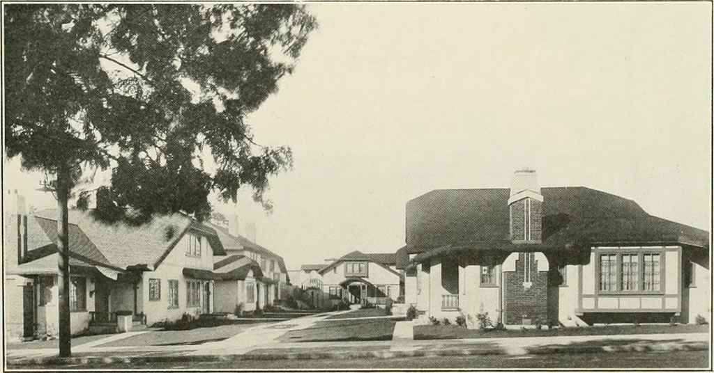 An illustration from De luxe flats : a book on flats and duplex homes ; showing the latest advance designs of this particular type of architecture, published to meet the requirements of all those who desire to study the flat or duplex home in its latest development., 1920, leaf 62