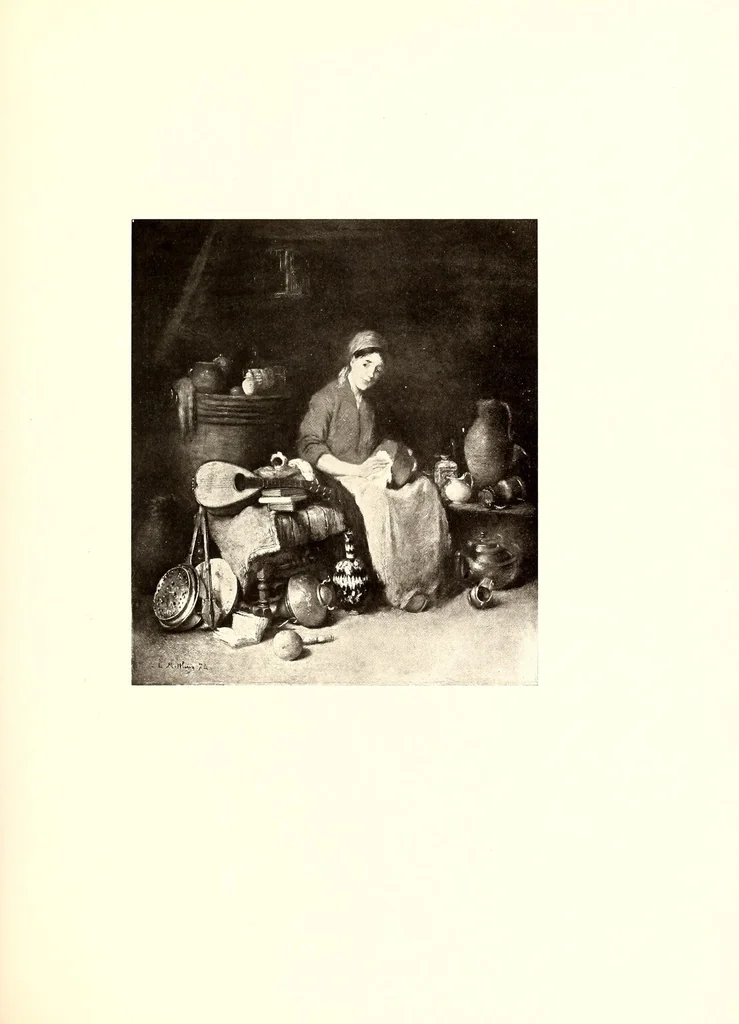 An illustration from De luxe illustrated catalogue of paintings and water colors of the Italian, French, Dutch and American schools by old and modern masters and other art property : to be sold to facilitate the settlement of the estate of the late James S. Inglis of Cottier and Company, New York, 1909, leaf 167