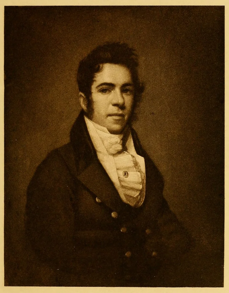 An illustration from De luxe illustrated catalogue of early American portraits : collected by Mr. Thomas B. Clarke. To be sold at unrestricted public sale by direction the owner ... on the evening of Jan. 7th, 1919. The sale will be conducted by Mr. Thomas E. Kirby of the American Art Association, 1919, leaf 79