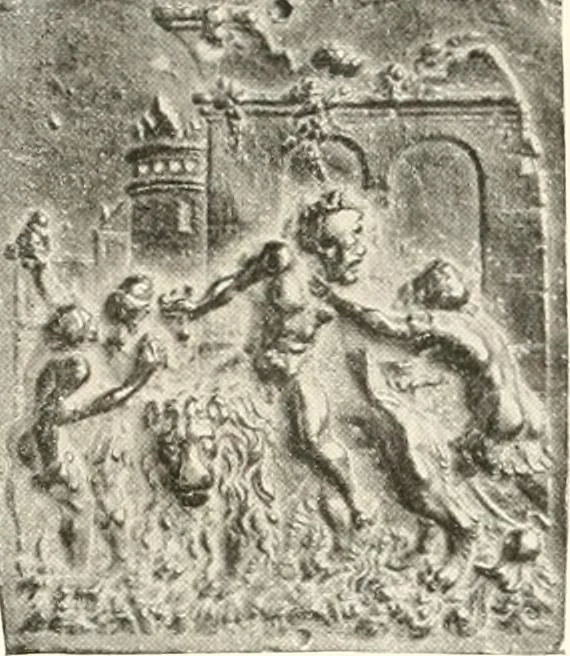 An illustration from De luxe illustrated catalogue of the treasures and antiquities illustrating the golden age of Italian art, belonging to the famous expert and antiquarian, Signor Stefano Bardini, of Florence, Italy;, 1918, leaf 107