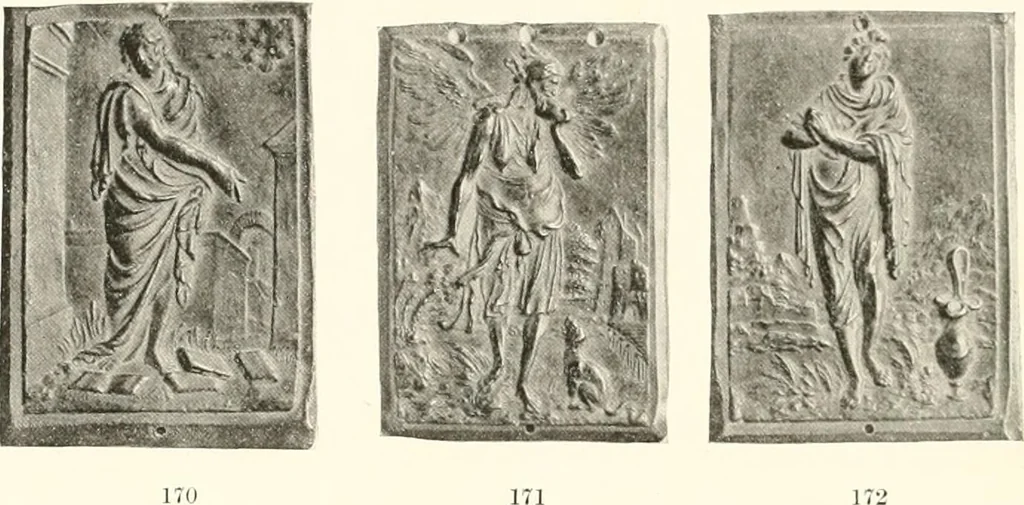 An illustration from De luxe illustrated catalogue of the treasures and antiquities illustrating the golden age of Italian art, belonging to the famous expert and antiquarian, Signor Stefano Bardini, of Florence, Italy;, 1918, leaf 111