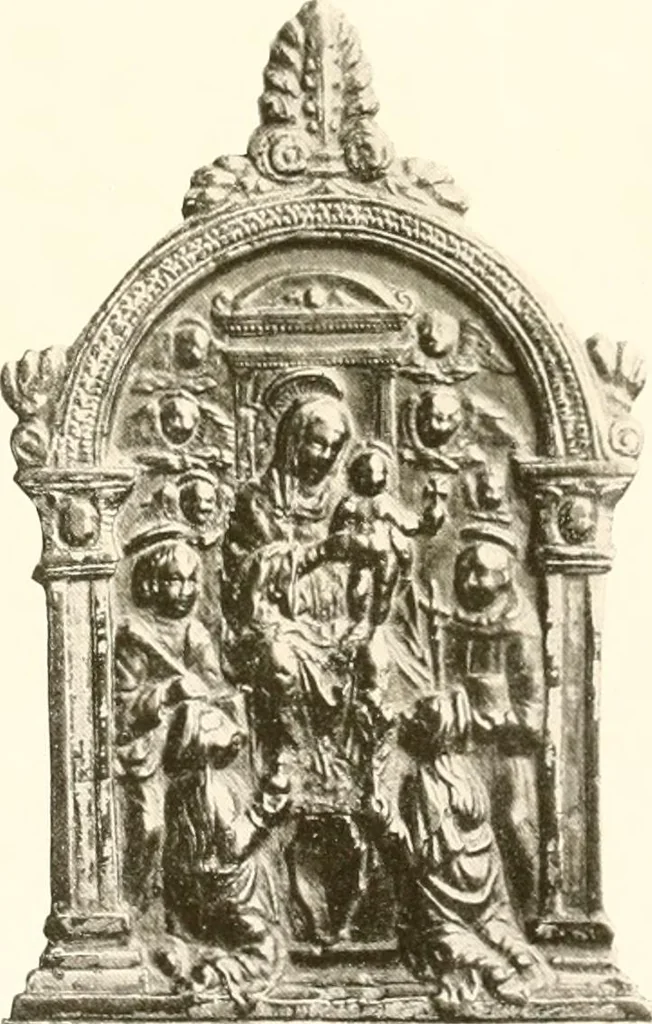 An illustration from De luxe illustrated catalogue of the treasures and antiquities illustrating the golden age of Italian art, belonging to the famous expert and antiquarian, Signor Stefano Bardini, of Florence, Italy;, 1918, leaf 124