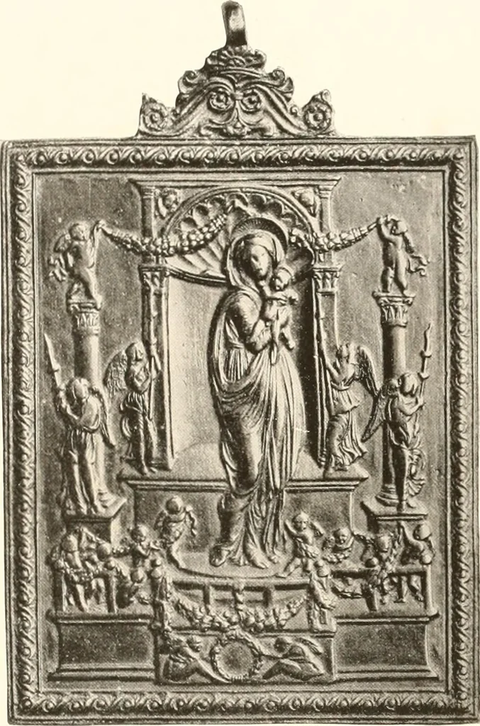 An illustration from De luxe illustrated catalogue of the treasures and antiquities illustrating the golden age of Italian art, belonging to the famous expert and antiquarian, Signor Stefano Bardini, of Florence, Italy;, 1918, leaf 130