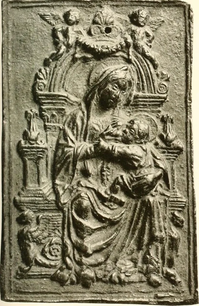 An illustration from De luxe illustrated catalogue of the treasures and antiquities illustrating the golden age of Italian art, belonging to the famous expert and antiquarian, Signor Stefano Bardini, of Florence, Italy;, 1918, leaf 132