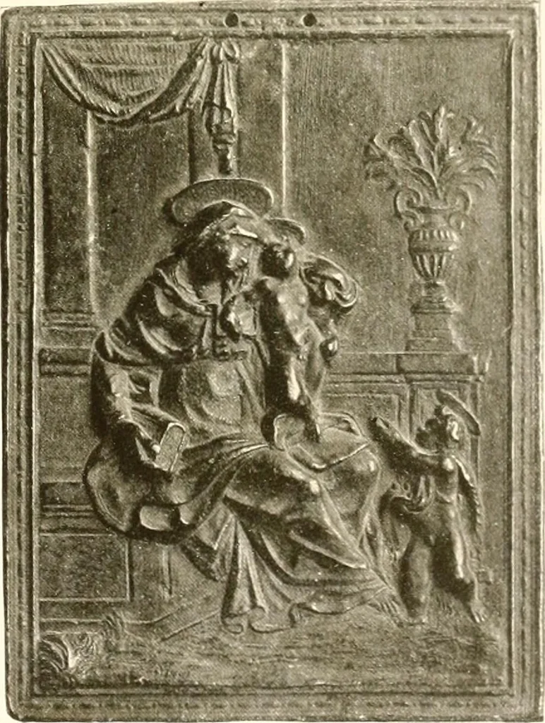 An illustration from De luxe illustrated catalogue of the treasures and antiquities illustrating the golden age of Italian art, belonging to the famous expert and antiquarian, Signor Stefano Bardini, of Florence, Italy;, 1918, leaf 132