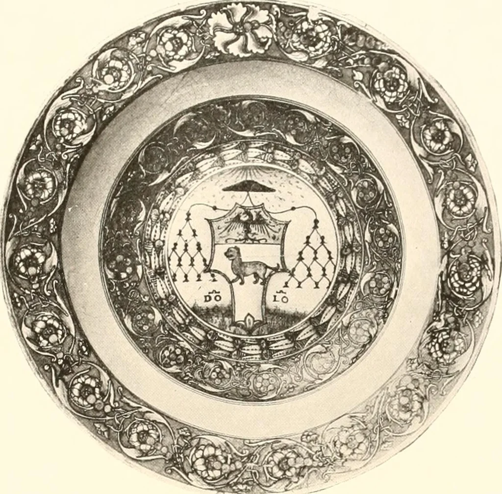 An illustration from De luxe illustrated catalogue of the treasures and antiquities illustrating the golden age of Italian art, belonging to the famous expert and antiquarian, Signor Stefano Bardini, of Florence, Italy;, 1918, leaf 176