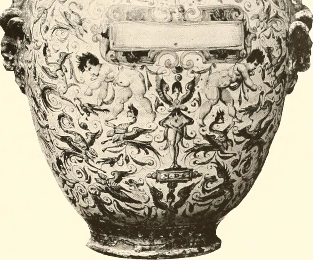 An illustration from De luxe illustrated catalogue of the treasures and antiquities illustrating the golden age of Italian art, belonging to the famous expert and antiquarian, Signor Stefano Bardini, of Florence, Italy;, 1918, leaf 180