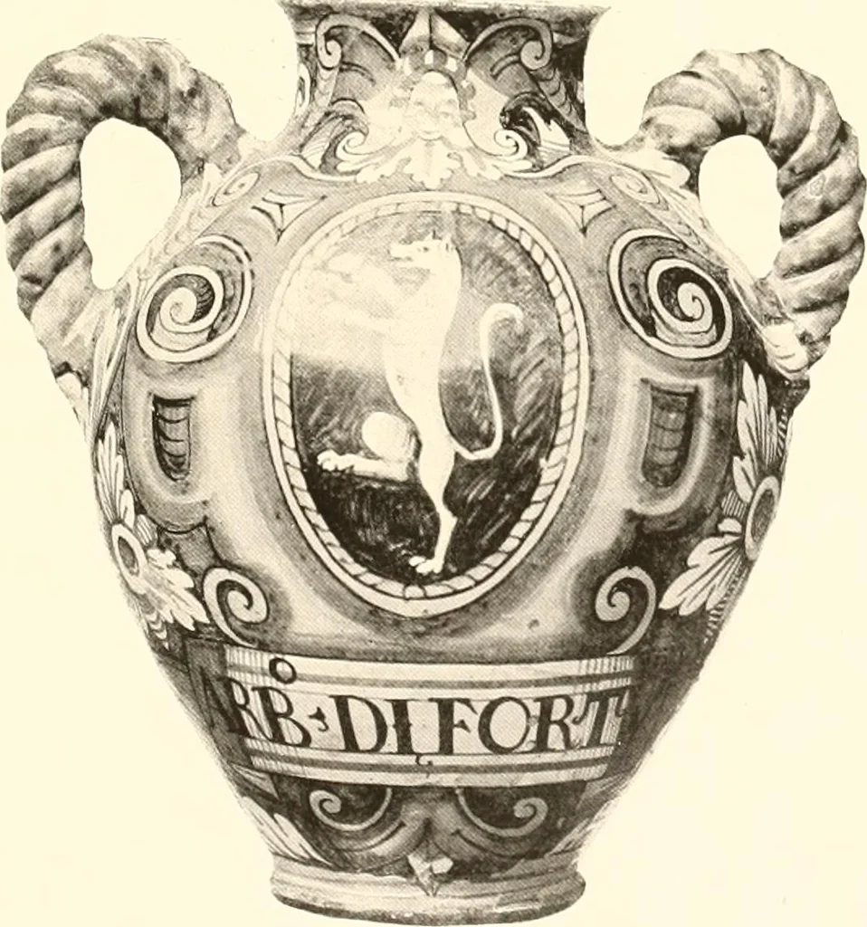 An illustration from De luxe illustrated catalogue of the treasures and antiquities illustrating the golden age of Italian art, belonging to the famous expert and antiquarian, Signor Stefano Bardini, of Florence, Italy;, 1918, leaf 180