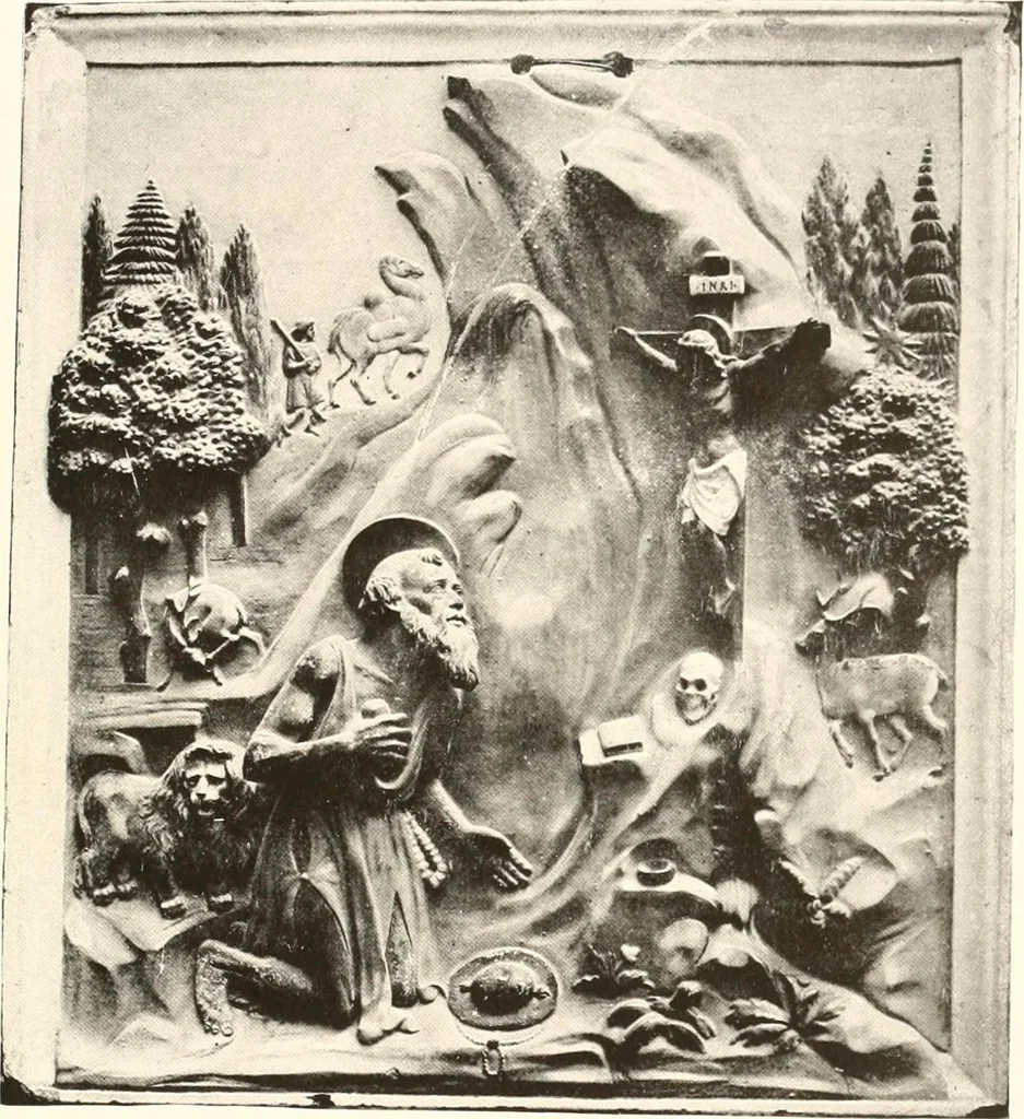 An illustration from De luxe illustrated catalogue of the treasures and antiquities illustrating the golden age of Italian art, belonging to the famous expert and antiquarian, Signor Stefano Bardini, of Florence, Italy;, 1918, leaf 262