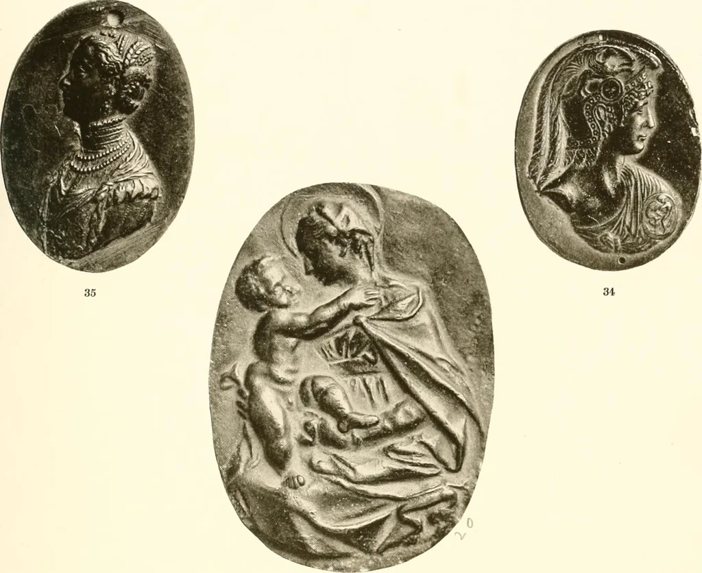 An illustration from De luxe illustrated catalogue of the treasures and antiquities illustrating the golden age of Italian art, belonging to the famous expert and antiquarian, Signor Stefano Bardini, of Florence, Italy;, 1918, leaf 32