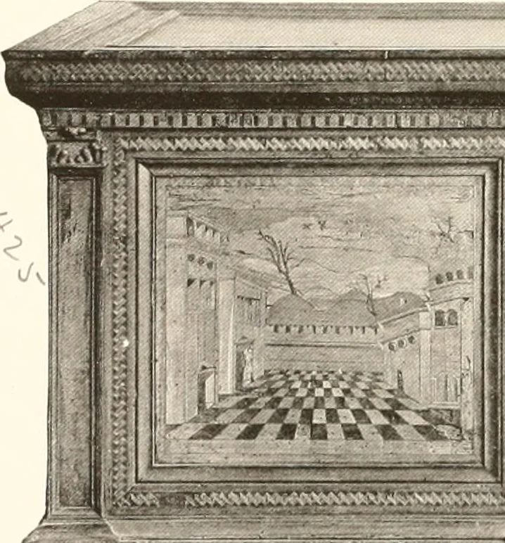 An illustration from De luxe illustrated catalogue of the treasures and antiquities illustrating the golden age of Italian art, belonging to the famous expert and antiquarian, Signor Stefano Bardini, of Florence, Italy;, 1918, leaf 450