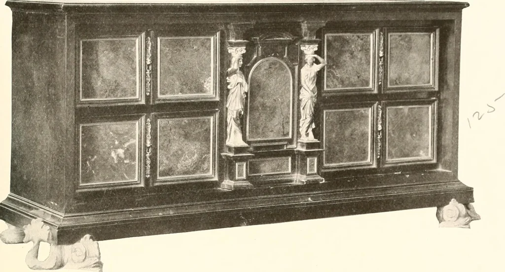 An illustration from De luxe illustrated catalogue of the treasures and antiquities illustrating the golden age of Italian art, belonging to the famous expert and antiquarian, Signor Stefano Bardini, of Florence, Italy;, 1918, leaf 454