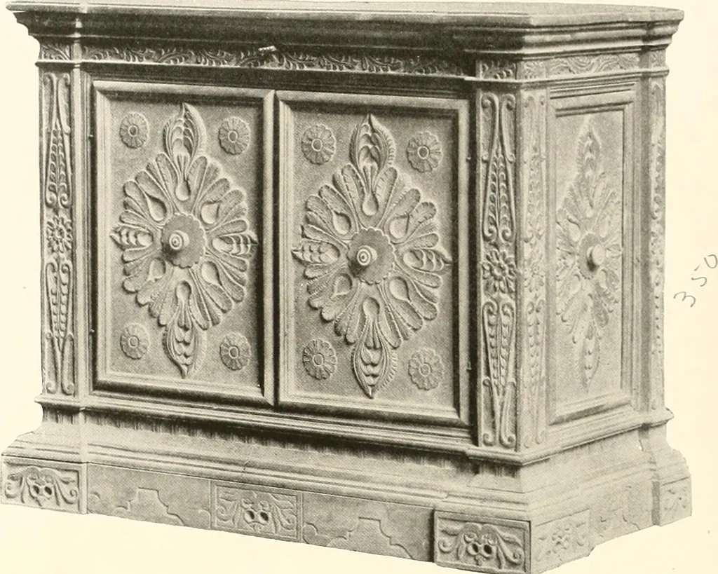 An illustration from De luxe illustrated catalogue of the treasures and antiquities illustrating the golden age of Italian art, belonging to the famous expert and antiquarian, Signor Stefano Bardini, of Florence, Italy;, 1918, leaf 509