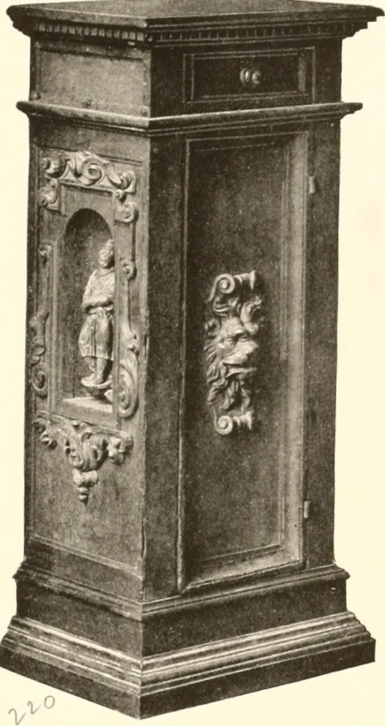 An illustration from De luxe illustrated catalogue of the treasures and antiquities illustrating the golden age of Italian art, belonging to the famous expert and antiquarian, Signor Stefano Bardini, of Florence, Italy;, 1918, leaf 540