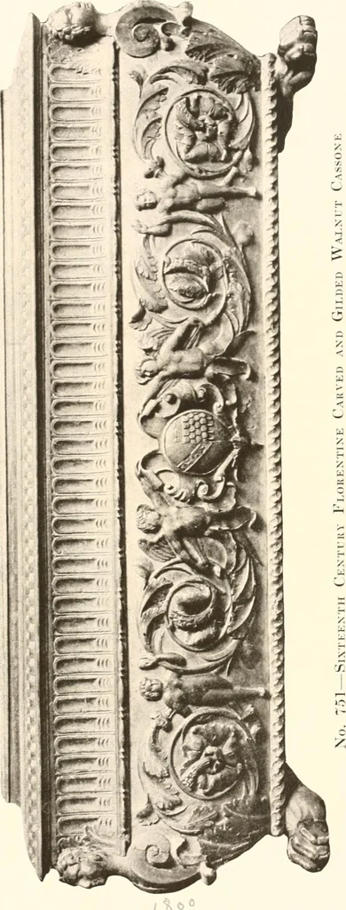 An illustration from De luxe illustrated catalogue of the treasures and antiquities illustrating the golden age of Italian art, belonging to the famous expert and antiquarian, Signor Stefano Bardini, of Florence, Italy;, 1918, leaf 556