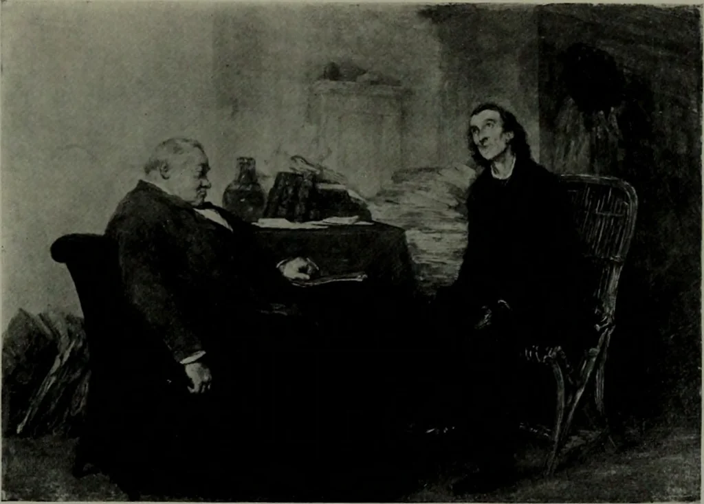 An illustration from De luxe illustrated catalogue of the notable art collection formed by the late George A. Hearn ... to be sold at unrestricted public sale, as directed by the terms of the will, Clarkson Cowl, Herbert Spencer Greims and George E. Schank, executors, on the afternoons and evenings at the places herein stated .., 1918, leaf 118