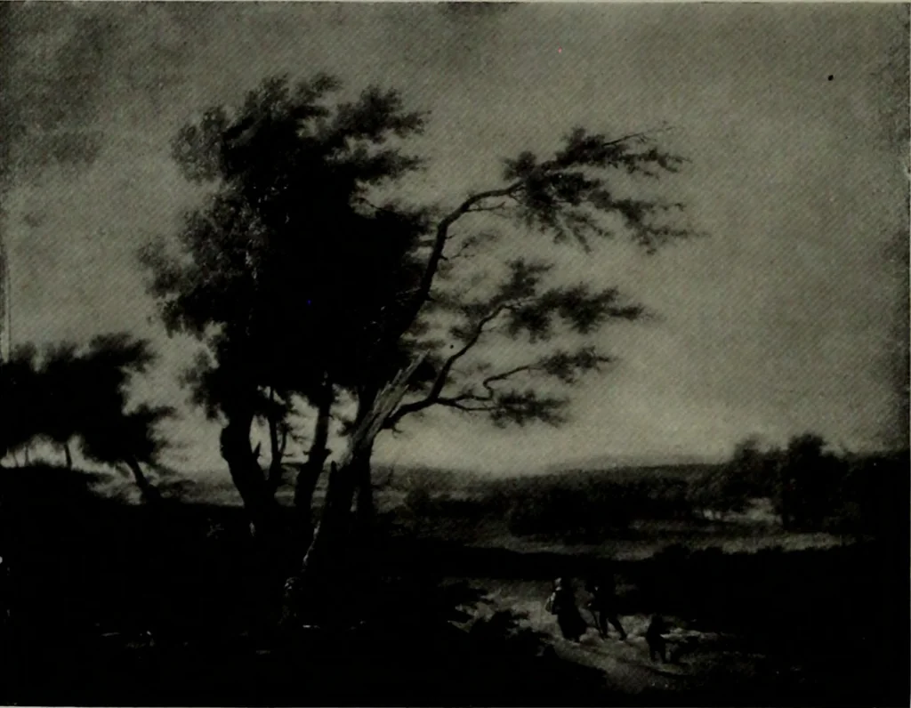 An illustration from De luxe illustrated catalogue of the notable art collection formed by the late George A. Hearn ... to be sold at unrestricted public sale, as directed by the terms of the will, Clarkson Cowl, Herbert Spencer Greims and George E. Schank, executors, on the afternoons and evenings at the places herein stated .., 1918, leaf 121