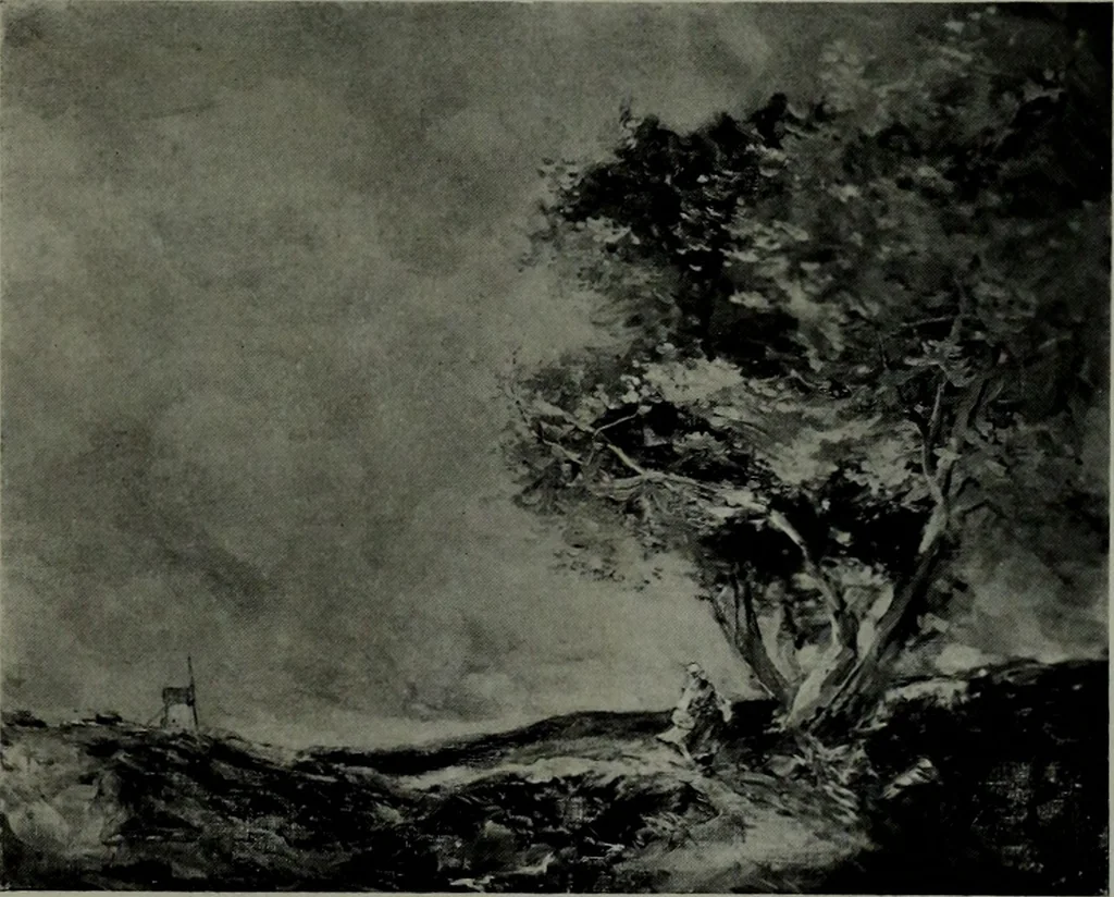 An illustration from De luxe illustrated catalogue of the notable art collection formed by the late George A. Hearn ... to be sold at unrestricted public sale, as directed by the terms of the will, Clarkson Cowl, Herbert Spencer Greims and George E. Schank, executors, on the afternoons and evenings at the places herein stated .., 1918, leaf 122