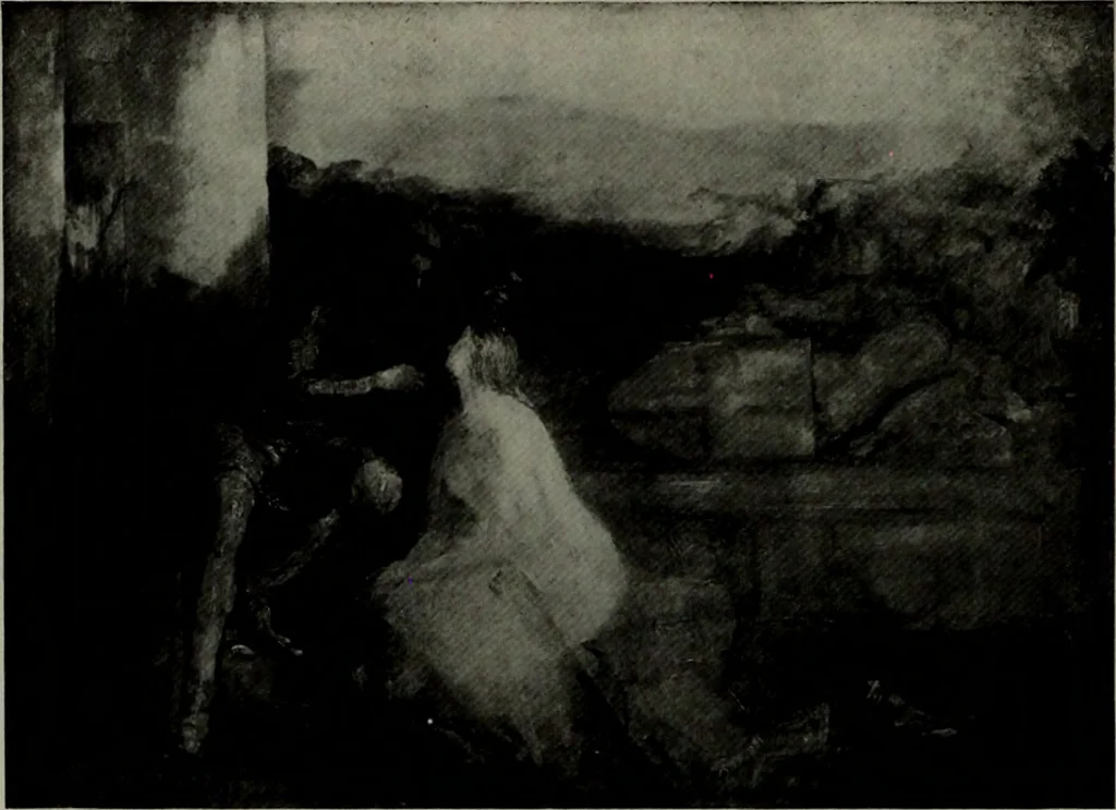 An illustration from De luxe illustrated catalogue of the notable art collection formed by the late George A. Hearn ... to be sold at unrestricted public sale, as directed by the terms of the will, Clarkson Cowl, Herbert Spencer Greims and George E. Schank, executors, on the afternoons and evenings at the places herein stated .., 1918, leaf 125