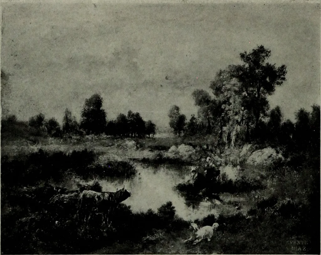 An illustration from De luxe illustrated catalogue of the notable art collection formed by the late George A. Hearn ... to be sold at unrestricted public sale, as directed by the terms of the will, Clarkson Cowl, Herbert Spencer Greims and George E. Schank, executors, on the afternoons and evenings at the places herein stated .., 1918, leaf 149