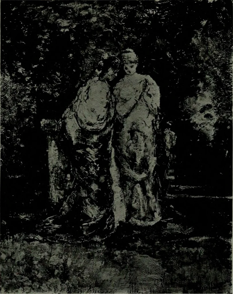 An illustration from De luxe illustrated catalogue of the notable art collection formed by the late George A. Hearn ... to be sold at unrestricted public sale, as directed by the terms of the will, Clarkson Cowl, Herbert Spencer Greims and George E. Schank, executors, on the afternoons and evenings at the places herein stated .., 1918, leaf 162