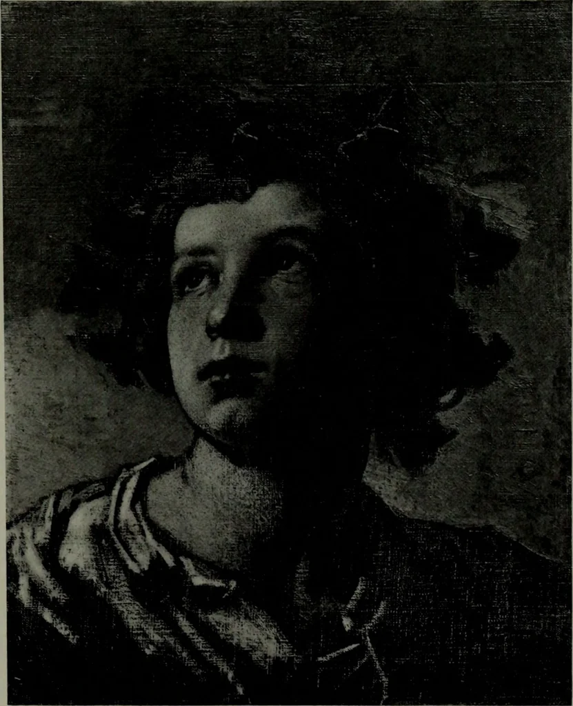 An illustration from De luxe illustrated catalogue of the notable art collection formed by the late George A. Hearn ... to be sold at unrestricted public sale, as directed by the terms of the will, Clarkson Cowl, Herbert Spencer Greims and George E. Schank, executors, on the afternoons and evenings at the places herein stated .., 1918, leaf 164