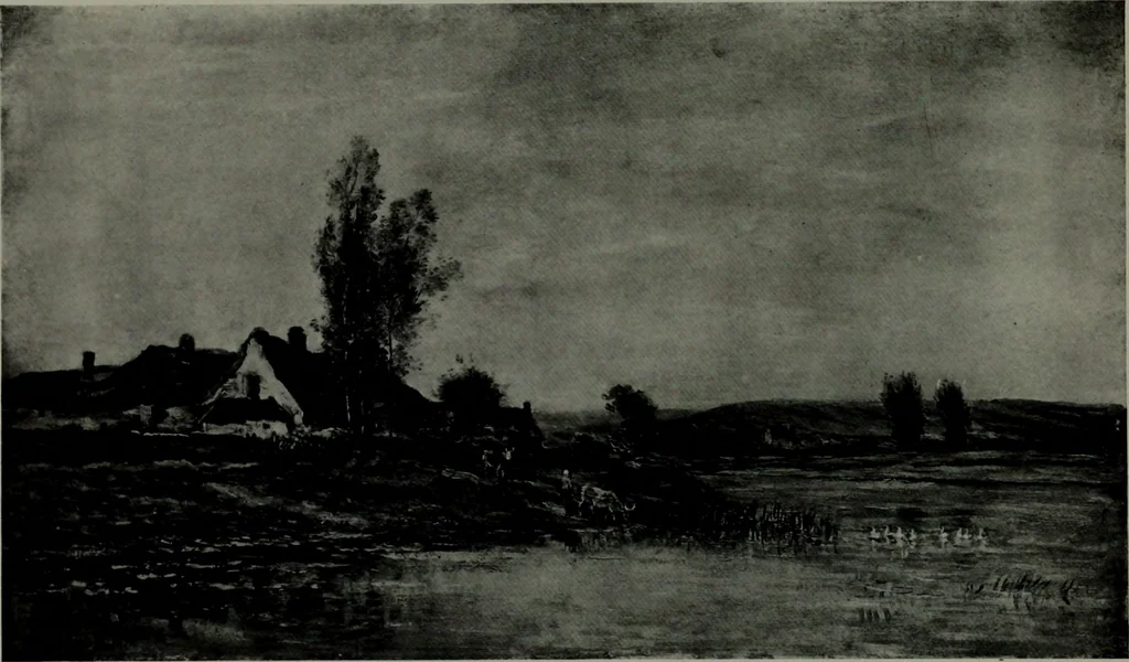 An illustration from De luxe illustrated catalogue of the notable art collection formed by the late George A. Hearn ... to be sold at unrestricted public sale, as directed by the terms of the will, Clarkson Cowl, Herbert Spencer Greims and George E. Schank, executors, on the afternoons and evenings at the places herein stated .., 1918, leaf 176