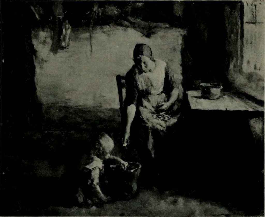 An illustration from De luxe illustrated catalogue of the notable art collection formed by the late George A. Hearn ... to be sold at unrestricted public sale, as directed by the terms of the will, Clarkson Cowl, Herbert Spencer Greims and George E. Schank, executors, on the afternoons and evenings at the places herein stated .., 1918, leaf 178