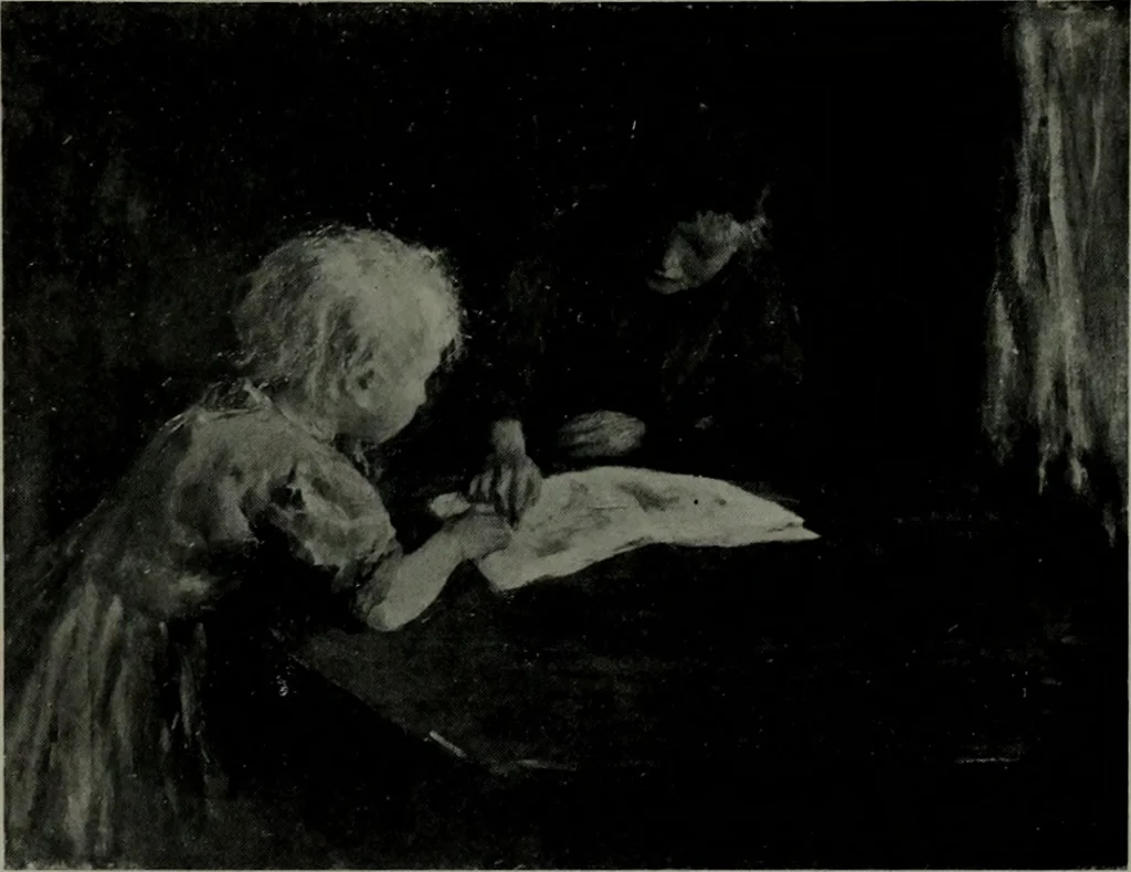 An illustration from De luxe illustrated catalogue of the notable art collection formed by the late George A. Hearn ... to be sold at unrestricted public sale, as directed by the terms of the will, Clarkson Cowl, Herbert Spencer Greims and George E. Schank, executors, on the afternoons and evenings at the places herein stated .., 1918, leaf 188