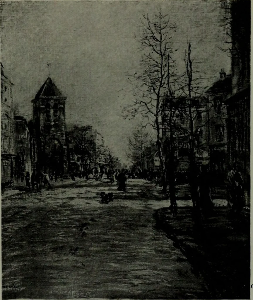 An illustration from De luxe illustrated catalogue of the notable art collection formed by the late George A. Hearn ... to be sold at unrestricted public sale, as directed by the terms of the will, Clarkson Cowl, Herbert Spencer Greims and George E. Schank, executors, on the afternoons and evenings at the places herein stated .., 1918, leaf 190