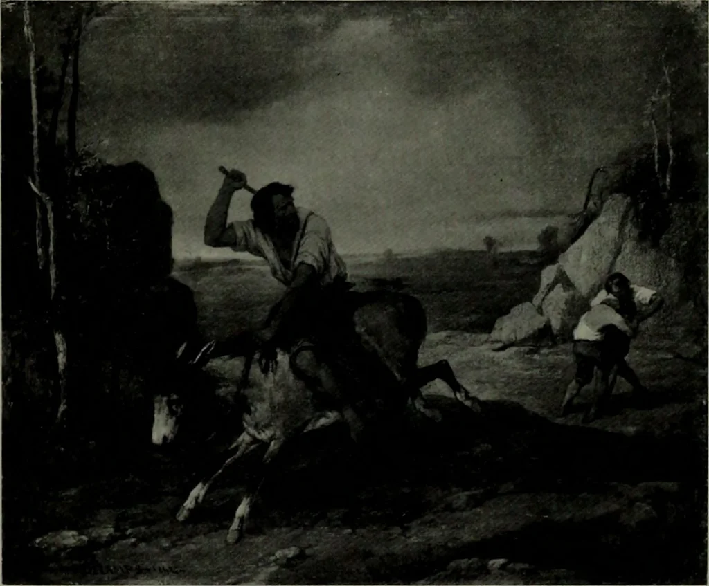 An illustration from De luxe illustrated catalogue of the notable art collection formed by the late George A. Hearn ... to be sold at unrestricted public sale, as directed by the terms of the will, Clarkson Cowl, Herbert Spencer Greims and George E. Schank, executors, on the afternoons and evenings at the places herein stated .., 1918, leaf 198