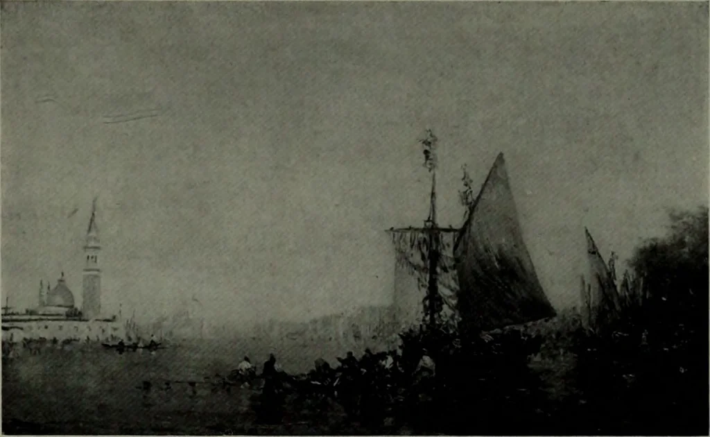 An illustration from De luxe illustrated catalogue of the notable art collection formed by the late George A. Hearn ... to be sold at unrestricted public sale, as directed by the terms of the will, Clarkson Cowl, Herbert Spencer Greims and George E. Schank, executors, on the afternoons and evenings at the places herein stated .., 1918, leaf 202
