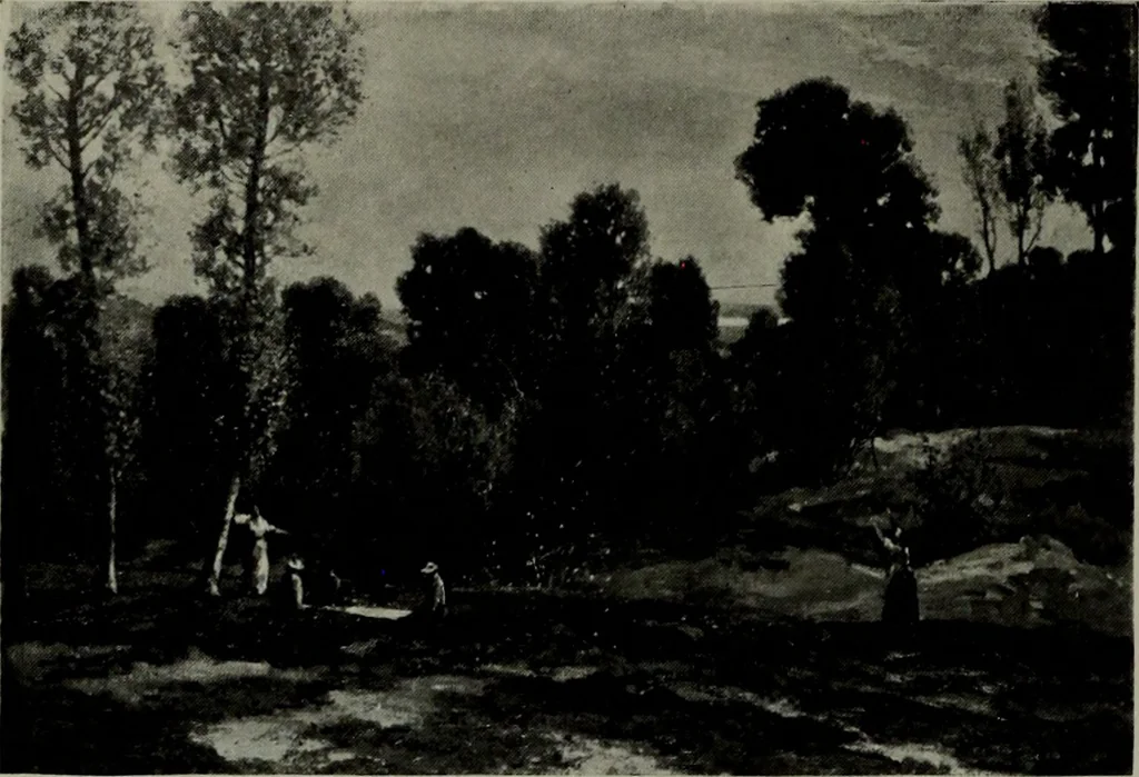 An illustration from De luxe illustrated catalogue of the notable art collection formed by the late George A. Hearn ... to be sold at unrestricted public sale, as directed by the terms of the will, Clarkson Cowl, Herbert Spencer Greims and George E. Schank, executors, on the afternoons and evenings at the places herein stated .., 1918, leaf 227