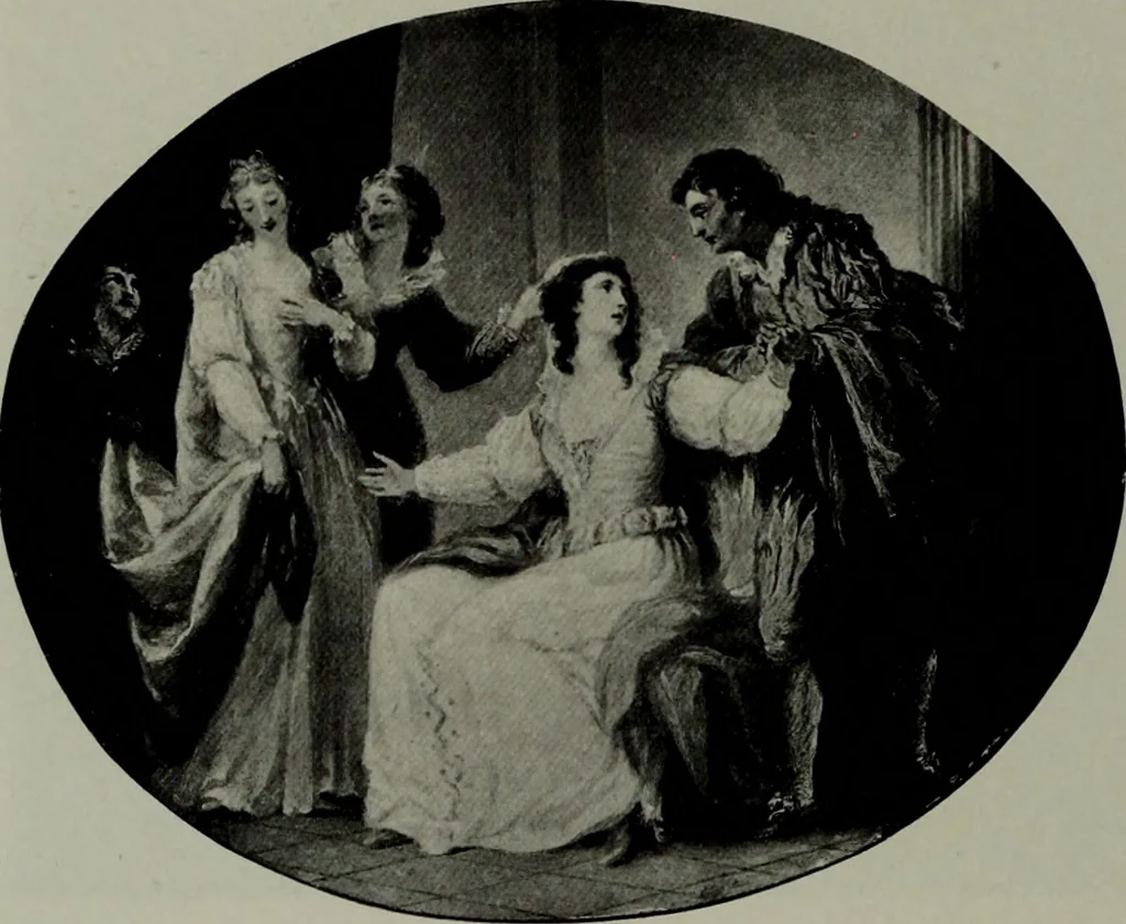 An illustration from De luxe illustrated catalogue of the notable art collection formed by the late George A. Hearn ... to be sold at unrestricted public sale, as directed by the terms of the will, Clarkson Cowl, Herbert Spencer Greims and George E. Schank, executors, on the afternoons and evenings at the places herein stated .., 1918, leaf 251