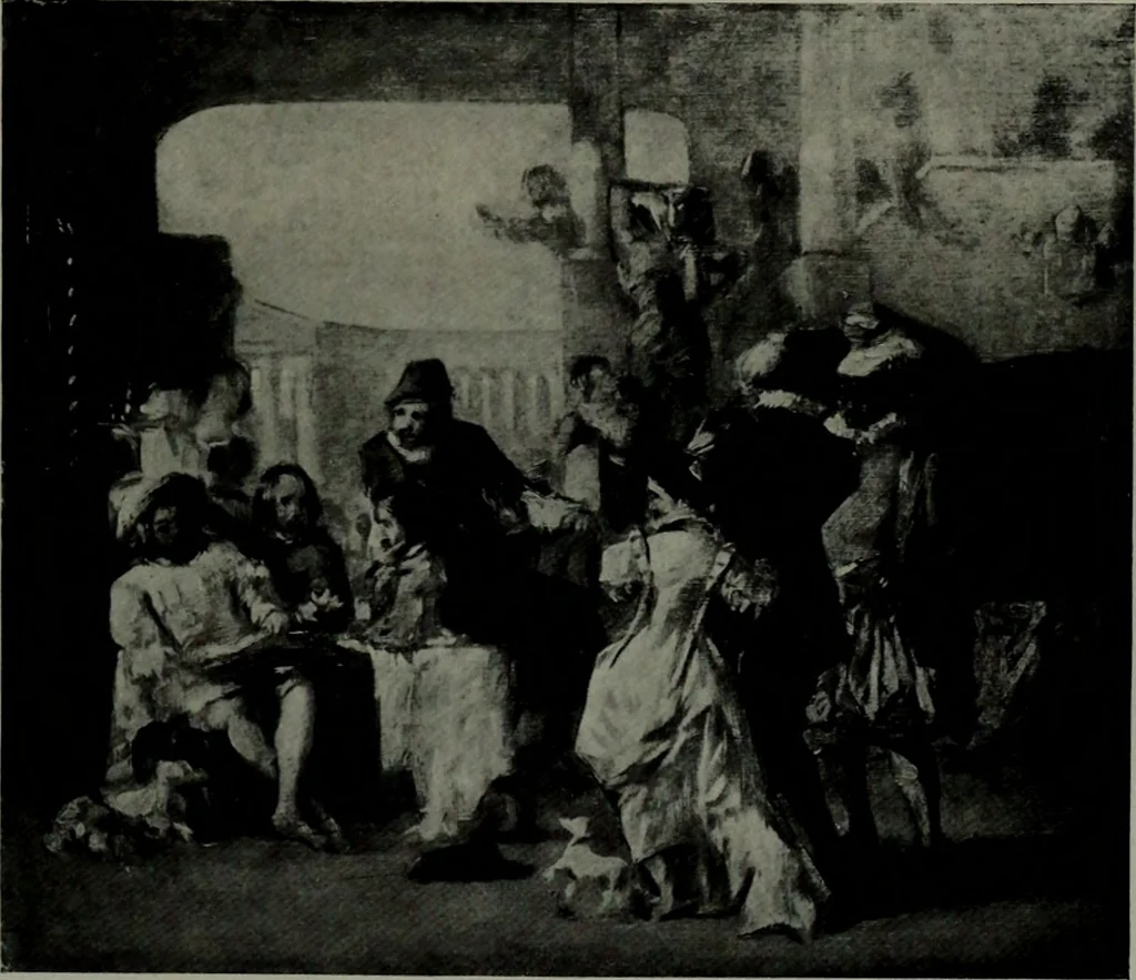 An illustration from De luxe illustrated catalogue of the notable art collection formed by the late George A. Hearn ... to be sold at unrestricted public sale, as directed by the terms of the will, Clarkson Cowl, Herbert Spencer Greims and George E. Schank, executors, on the afternoons and evenings at the places herein stated .., 1918, leaf 254