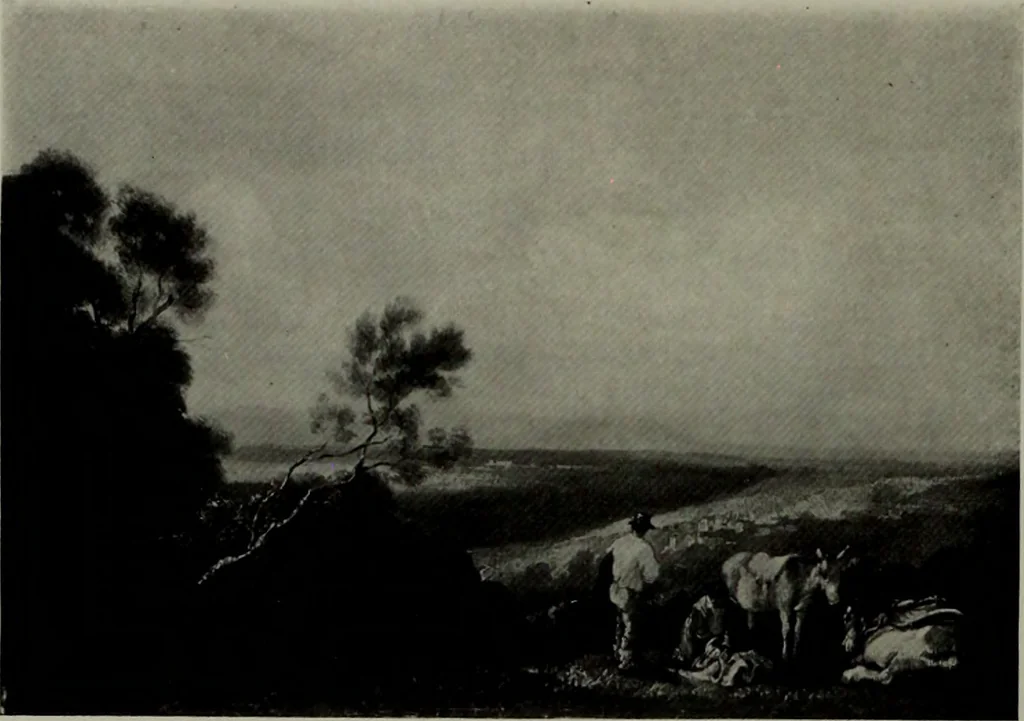 An illustration from De luxe illustrated catalogue of the notable art collection formed by the late George A. Hearn ... to be sold at unrestricted public sale, as directed by the terms of the will, Clarkson Cowl, Herbert Spencer Greims and George E. Schank, executors, on the afternoons and evenings at the places herein stated .., 1918, leaf 267