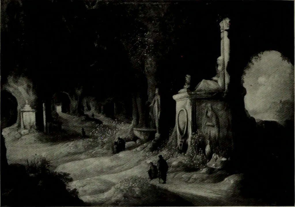 An illustration from De luxe illustrated catalogue of the notable art collection formed by the late George A. Hearn ... to be sold at unrestricted public sale, as directed by the terms of the will, Clarkson Cowl, Herbert Spencer Greims and George E. Schank, executors, on the afternoons and evenings at the places herein stated .., 1918, leaf 271