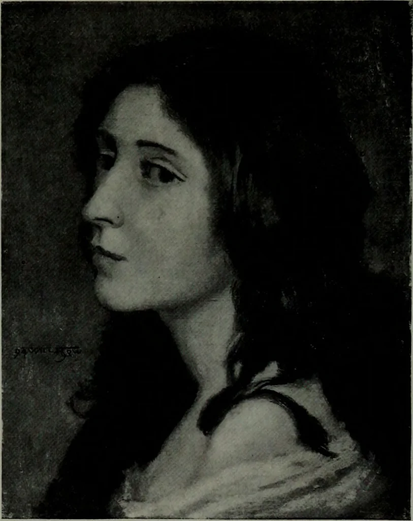 An illustration from De luxe illustrated catalogue of the notable art collection formed by the late George A. Hearn ... to be sold at unrestricted public sale, as directed by the terms of the will, Clarkson Cowl, Herbert Spencer Greims and George E. Schank, executors, on the afternoons and evenings at the places herein stated .., 1918, leaf 32