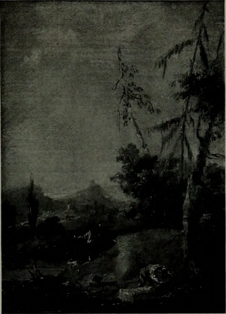An illustration from De luxe illustrated catalogue of the notable art collection formed by the late George A. Hearn ... to be sold at unrestricted public sale, as directed by the terms of the will, Clarkson Cowl, Herbert Spencer Greims and George E. Schank, executors, on the afternoons and evenings at the places herein stated .., 1918, leaf 328