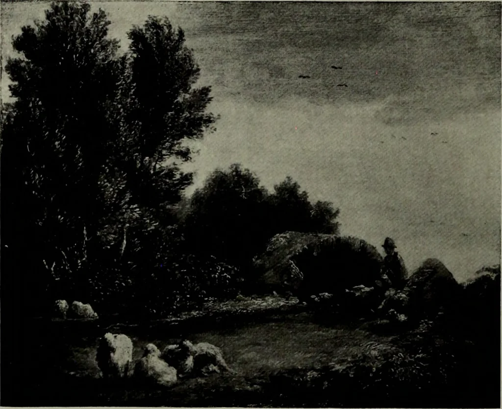An illustration from De luxe illustrated catalogue of the notable art collection formed by the late George A. Hearn ... to be sold at unrestricted public sale, as directed by the terms of the will, Clarkson Cowl, Herbert Spencer Greims and George E. Schank, executors, on the afternoons and evenings at the places herein stated .., 1918, leaf 339