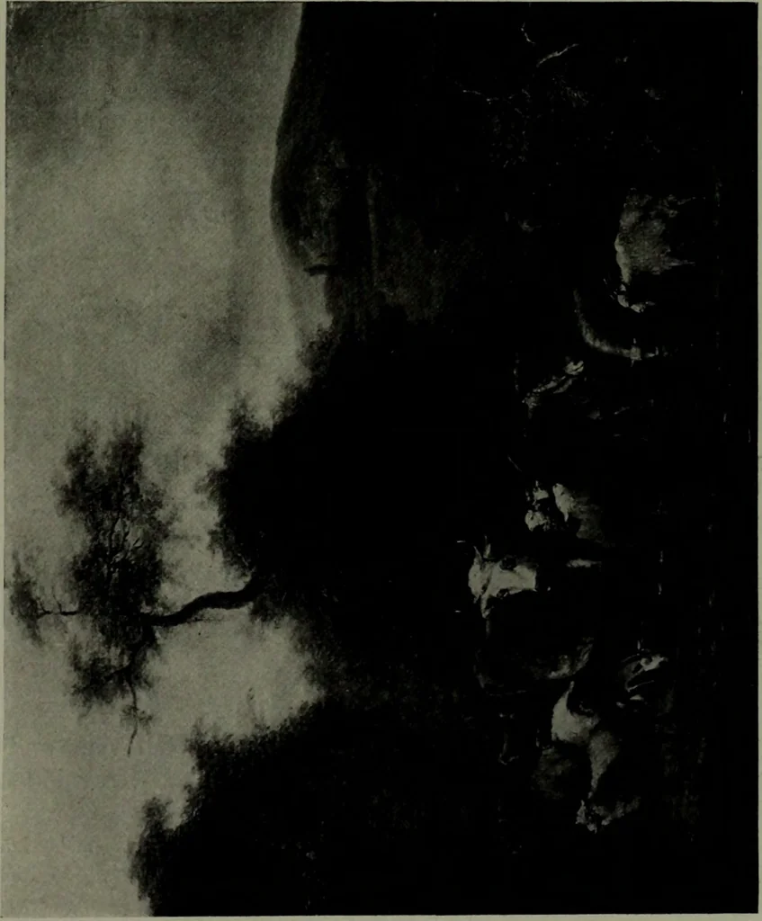 An illustration from De luxe illustrated catalogue of the notable art collection formed by the late George A. Hearn ... to be sold at unrestricted public sale, as directed by the terms of the will, Clarkson Cowl, Herbert Spencer Greims and George E. Schank, executors, on the afternoons and evenings at the places herein stated .., 1918, leaf 350