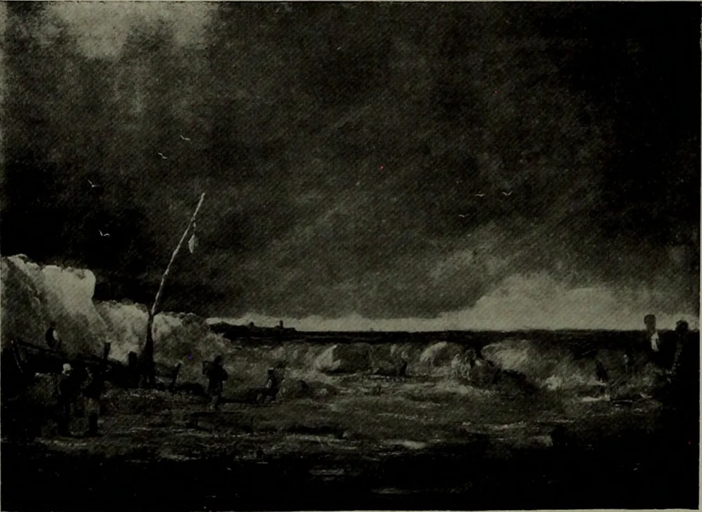 An illustration from De luxe illustrated catalogue of the notable art collection formed by the late George A. Hearn ... to be sold at unrestricted public sale, as directed by the terms of the will, Clarkson Cowl, Herbert Spencer Greims and George E. Schank, executors, on the afternoons and evenings at the places herein stated .., 1918, leaf 425