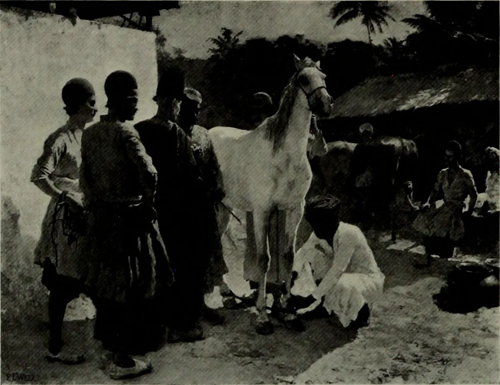 An illustration from De luxe illustrated catalogue of the notable art collection formed by the late George A. Hearn ... to be sold at unrestricted public sale, as directed by the terms of the will, Clarkson Cowl, Herbert Spencer Greims and George E. Schank, executors, on the afternoons and evenings at the places herein stated .., 1918, leaf 65