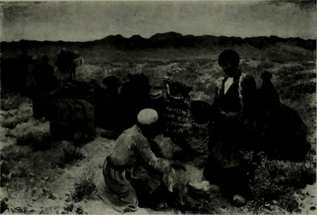 An illustration from De luxe illustrated catalogue of the notable art collection formed by the late George A. Hearn ... to be sold at unrestricted public sale, as directed by the terms of the will, Clarkson Cowl, Herbert Spencer Greims and George E. Schank, executors, on the afternoons and evenings at the places herein stated .., 1918, leaf 66