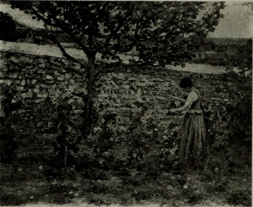 An illustration from De luxe illustrated catalogue of the notable art collection formed by the late George A. Hearn ... to be sold at unrestricted public sale, as directed by the terms of the will, Clarkson Cowl, Herbert Spencer Greims and George E. Schank, executors, on the afternoons and evenings at the places herein stated .., 1918, leaf 73
