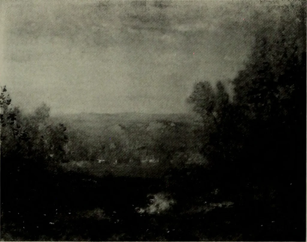 An illustration from De luxe illustrated catalogue of the notable art collection formed by the late George A. Hearn ... to be sold at unrestricted public sale, as directed by the terms of the will, Clarkson Cowl, Herbert Spencer Greims and George E. Schank, executors, on the afternoons and evenings at the places herein stated .., 1918, leaf 77